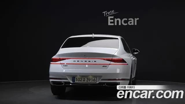 2022 Genesis G90 (RS4) Gasoline 3.5 Turbo AWD Sold VIN KMTFA41DDNU000880 – rear exterior 2022 Genesis G90 (RS4) Gasoline 3.5 Turbo AWD Sold VIN KMTFA41DDNU000880 – rear exterior
