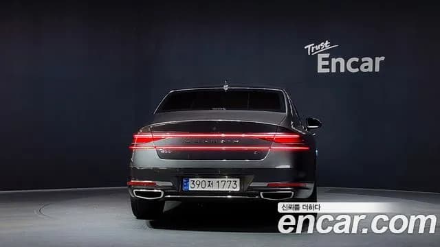 2025 Genesis G90 (RS4) Gasoline 3.5 Turbo AWD Sold VIN KMTFA41DDSU044790 – side profile 2025 Genesis G90 (RS4) Gasoline 3.5 Turbo AWD Sold VIN KMTFA41DDSU044790 – side profile