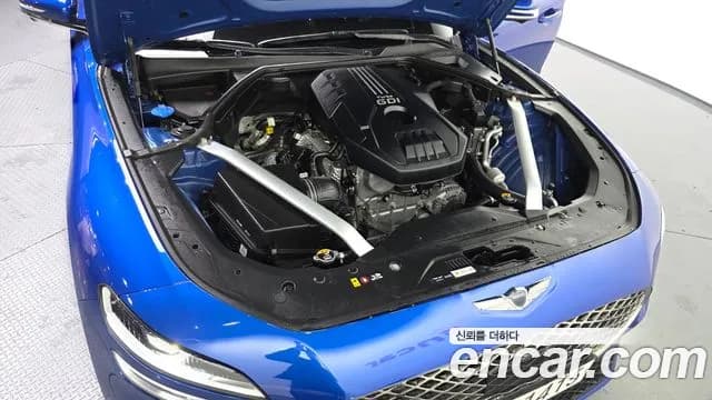 2023 Genesis The New G70 Gasoline 2.0T 2WD Sold VIN KMTG341ABPU109191 – engine bay 2023 Genesis The New G70 Gasoline 2.0T 2WD Sold VIN KMTG341ABPU109191 – engine bay