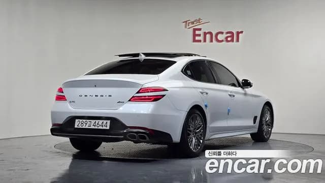 2022 Genesis The New G70 Gasoline 2.0T 4WD Sold VIN KMTG341ADNU097361 – front exterior 2022 Genesis The New G70 Gasoline 2.0T 4WD Sold VIN KMTG341ADNU097361 – front exterior