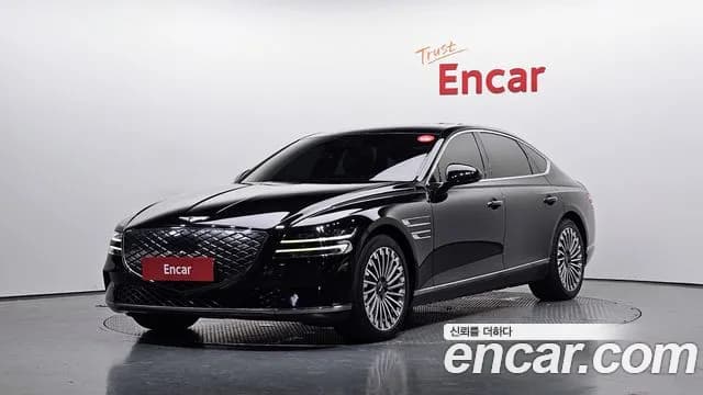 2022 Genesis Electrified G80 (RG3) e-AWD Sold VIN KMTGE411PNU000995 – side profile 2022 Genesis Electrified G80 (RG3) e-AWD Sold VIN KMTGE411PNU000995 – side profile