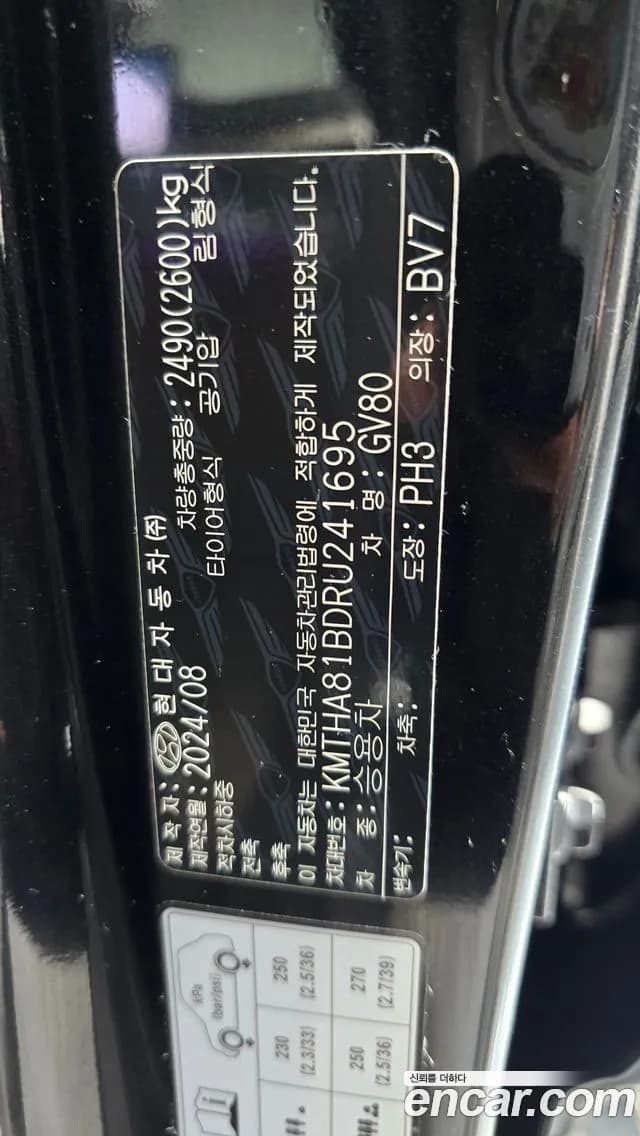 2024 Genesis GV80 2.5T Gasoline AWD Sold VIN KMTHA81BDRU241695 – photo 33 2024 Genesis GV80 2.5T Gasoline AWD Sold VIN KMTHA81BDRU241695 – photo 33