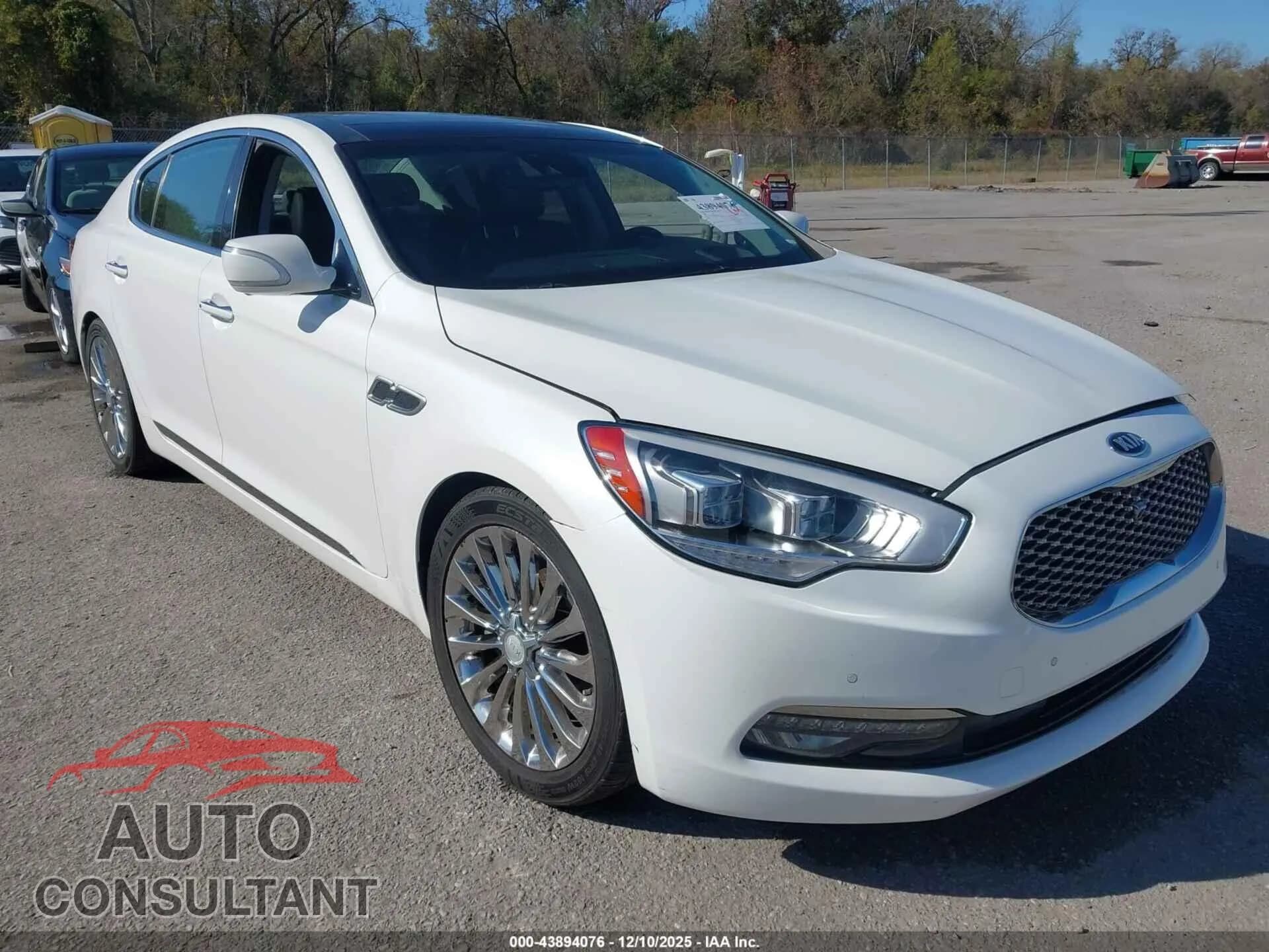 2016 KIA K900 Damaged VIN KNALW4D41G6031200 – front exterior 2016 KIA K900 Damaged VIN KNALW4D41G6031200 – front exterior
