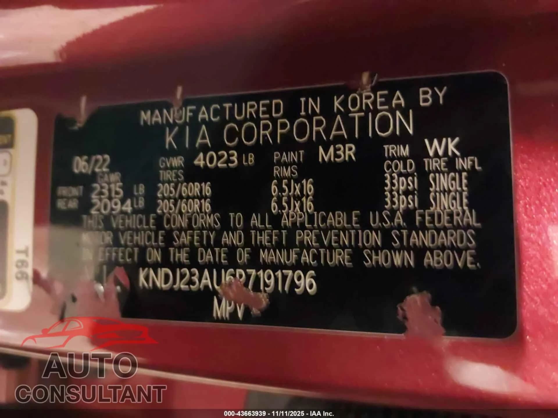 2023 KIA SOUL Damaged VIN KNDJ23AU6P7191796 – trunk area 2023 KIA SOUL Damaged VIN KNDJ23AU6P7191796 – trunk area