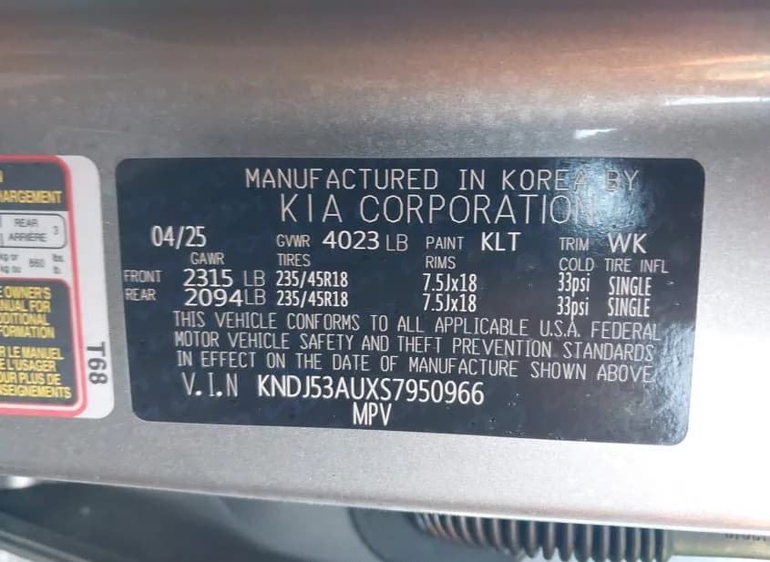 2025 KIA Soul Used VIN KNDJ53AUXS7950966 – dashboard 2025 KIA Soul Used VIN KNDJ53AUXS7950966 – dashboard