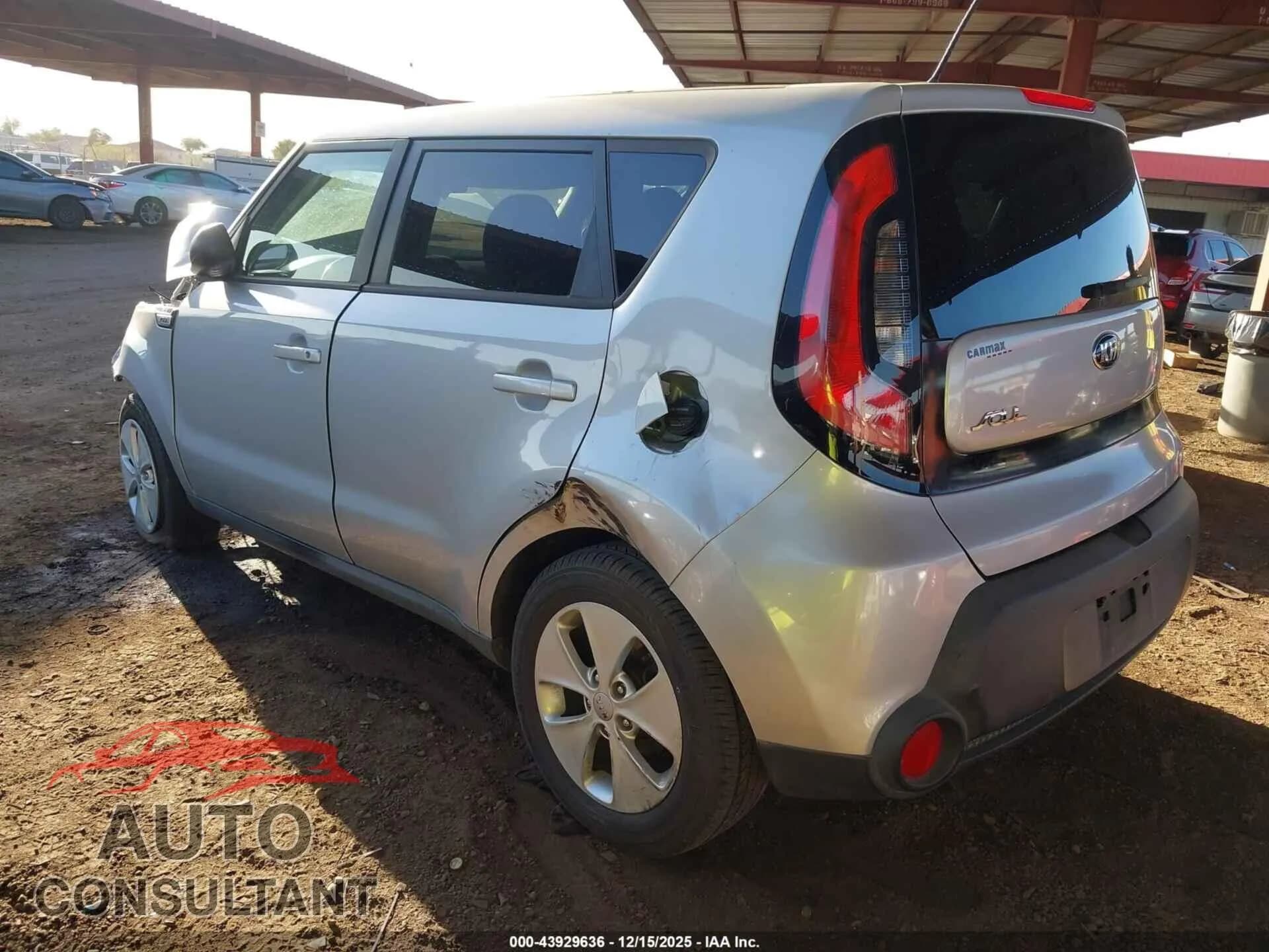 2016 KIA SOUL Damaged VIN KNDJN2A23G7822214 – side profile 2016 KIA SOUL Damaged VIN KNDJN2A23G7822214 – side profile