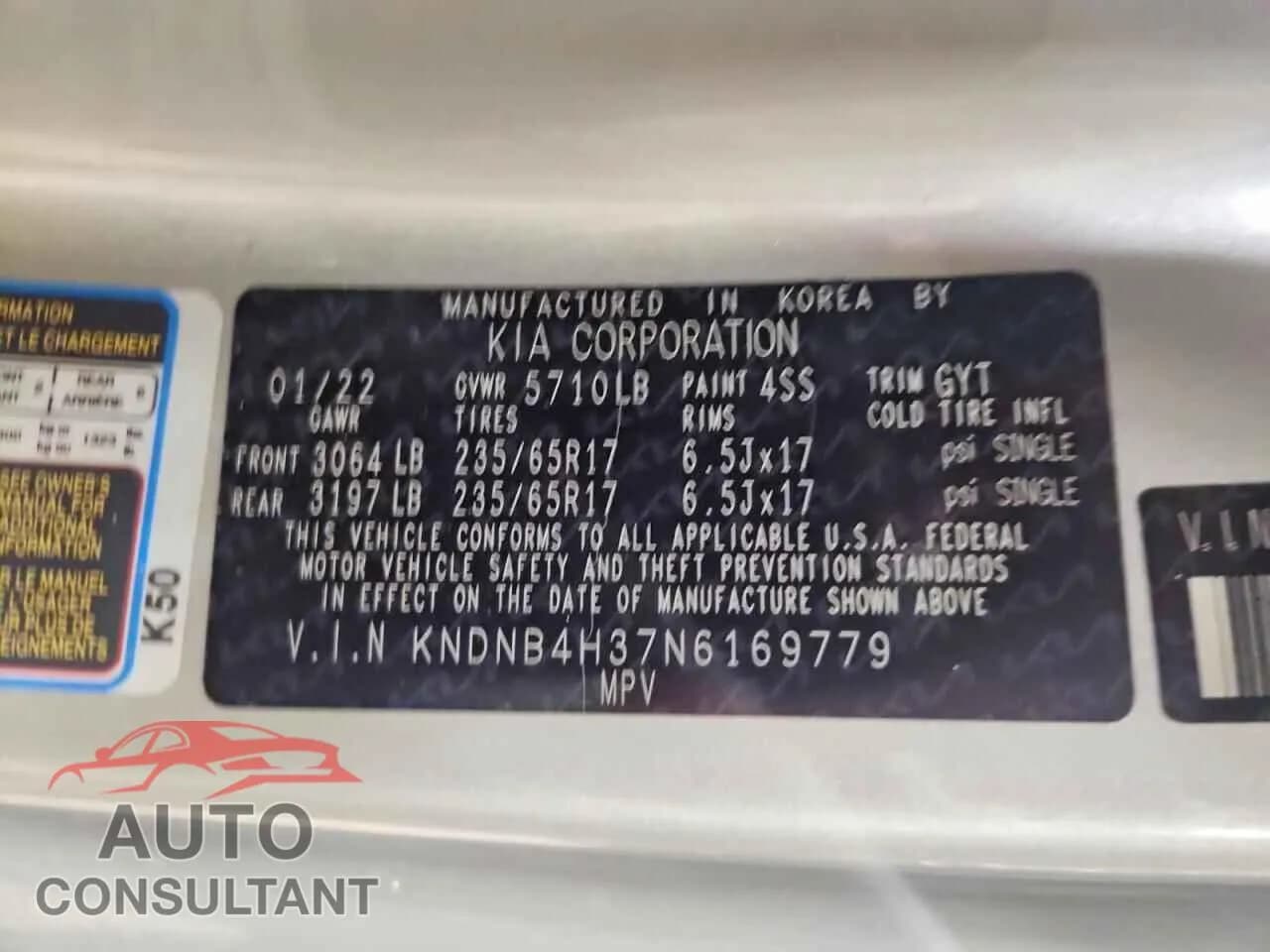 2022 KIA CARNIVAL L Damaged VIN KNDNB4H37N6169779 – photo 13 2022 KIA CARNIVAL L Damaged VIN KNDNB4H37N6169779 – photo 13