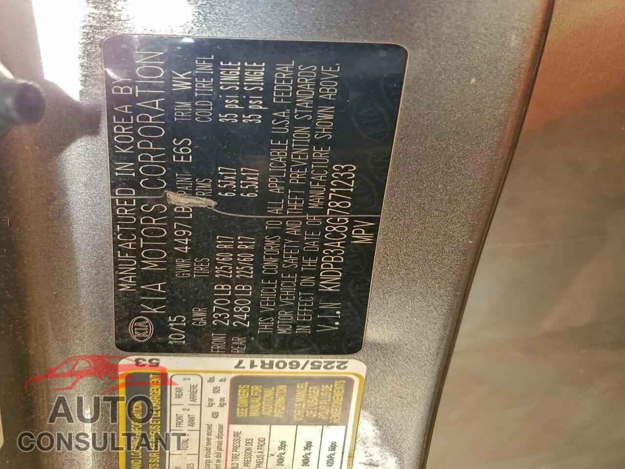 2016 KIA SPORTAGE Damaged VIN KNDPB3AC8G7871233 – photo 13 2016 KIA SPORTAGE Damaged VIN KNDPB3AC8G7871233 – photo 13