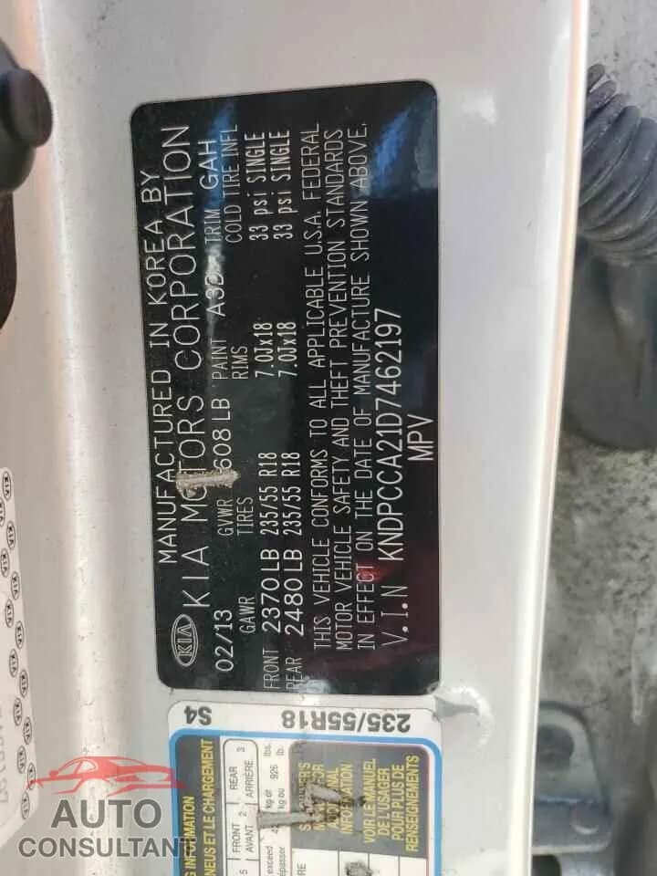 2013 KIA SPORTAGE Damaged VIN KNDPCCA21D7462197 – photo 12 2013 KIA SPORTAGE Damaged VIN KNDPCCA21D7462197 – photo 12