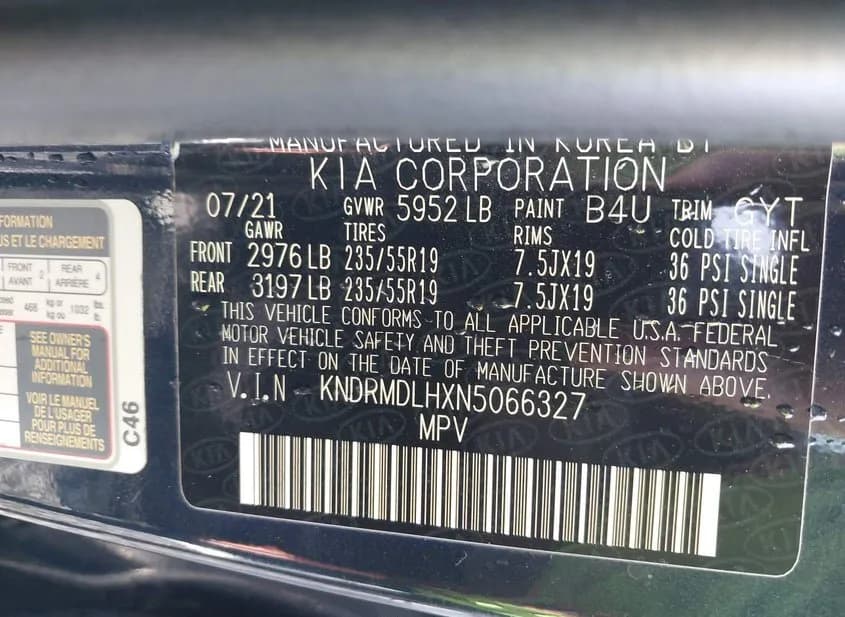 2022 KIA Sorento Used VIN KNDRMDLHXN5066327 – engine bay 2022 KIA Sorento Used VIN KNDRMDLHXN5066327 – engine bay