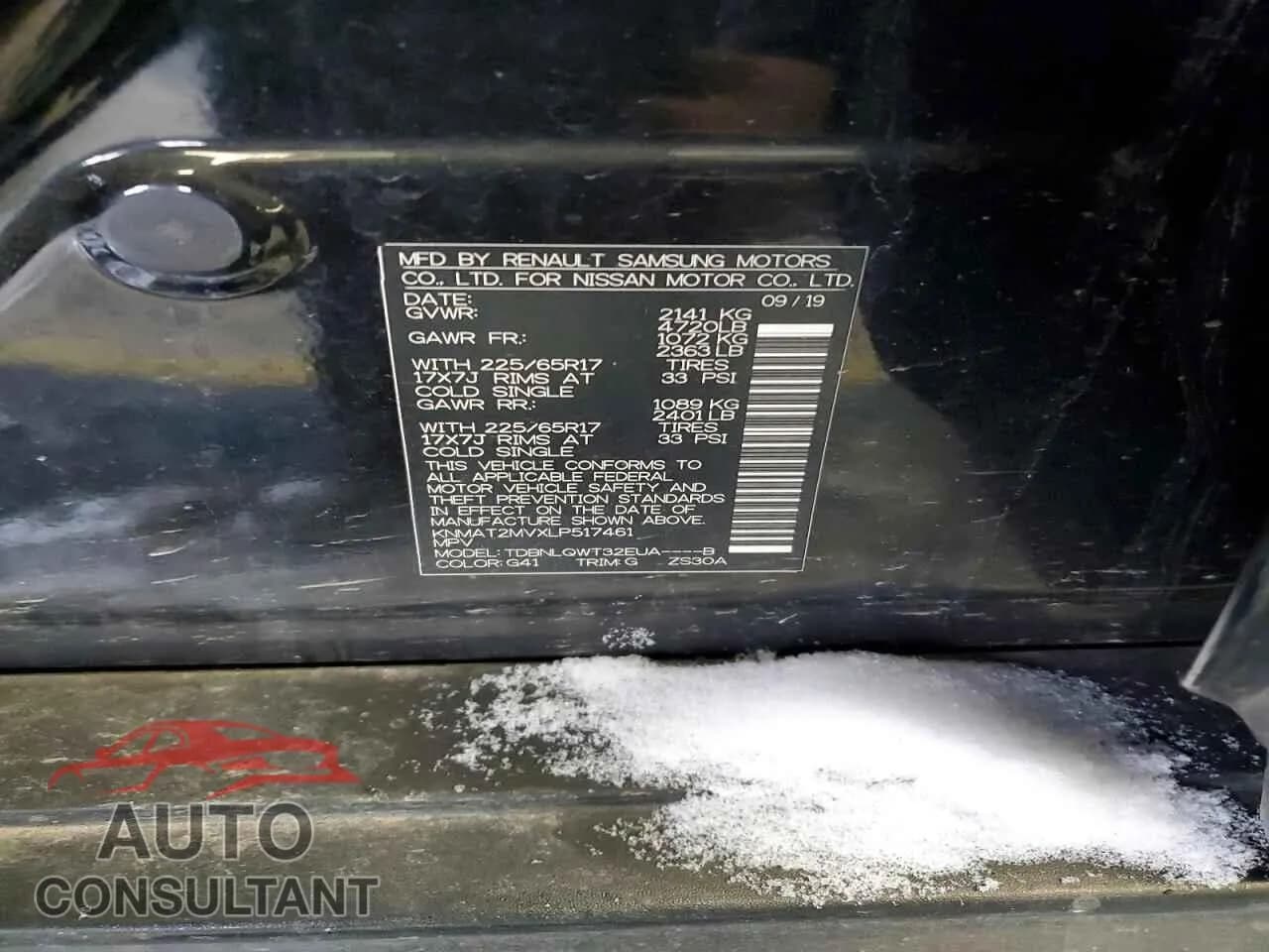 2020 NISSAN ROGUE Damaged VIN KNMAT2MVXLP517461 – photo 14 2020 NISSAN ROGUE Damaged VIN KNMAT2MVXLP517461 – photo 14