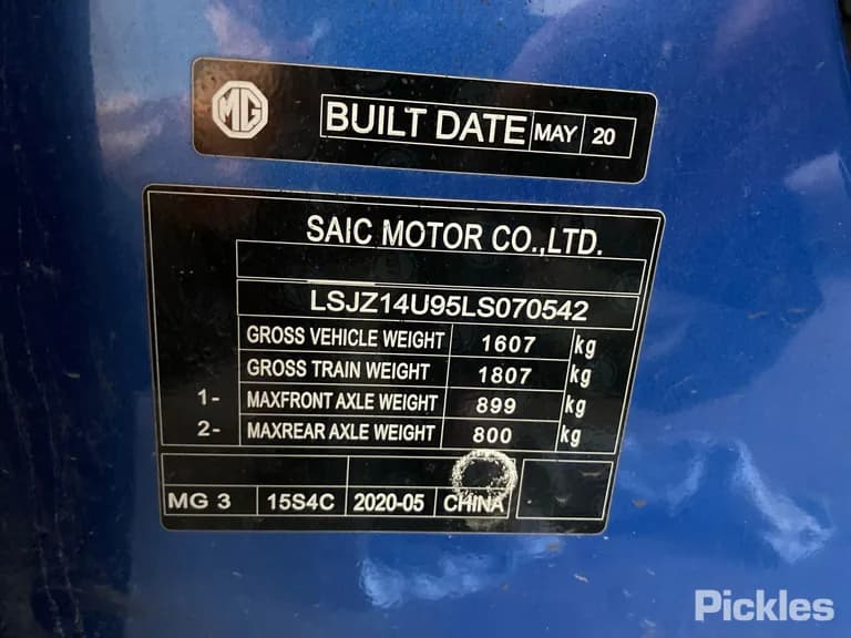 2020 MG MG3 Used VIN LSJZ14U95LS070542 – dashboard 2020 MG MG3 Used VIN LSJZ14U95LS070542 – dashboard