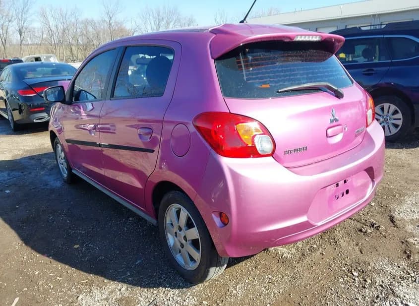 2015 MITSUBISHI Mirage Used VIN ML32A4HJ0FH004427 – rear exterior 2015 MITSUBISHI Mirage Used VIN ML32A4HJ0FH004427 – rear exterior