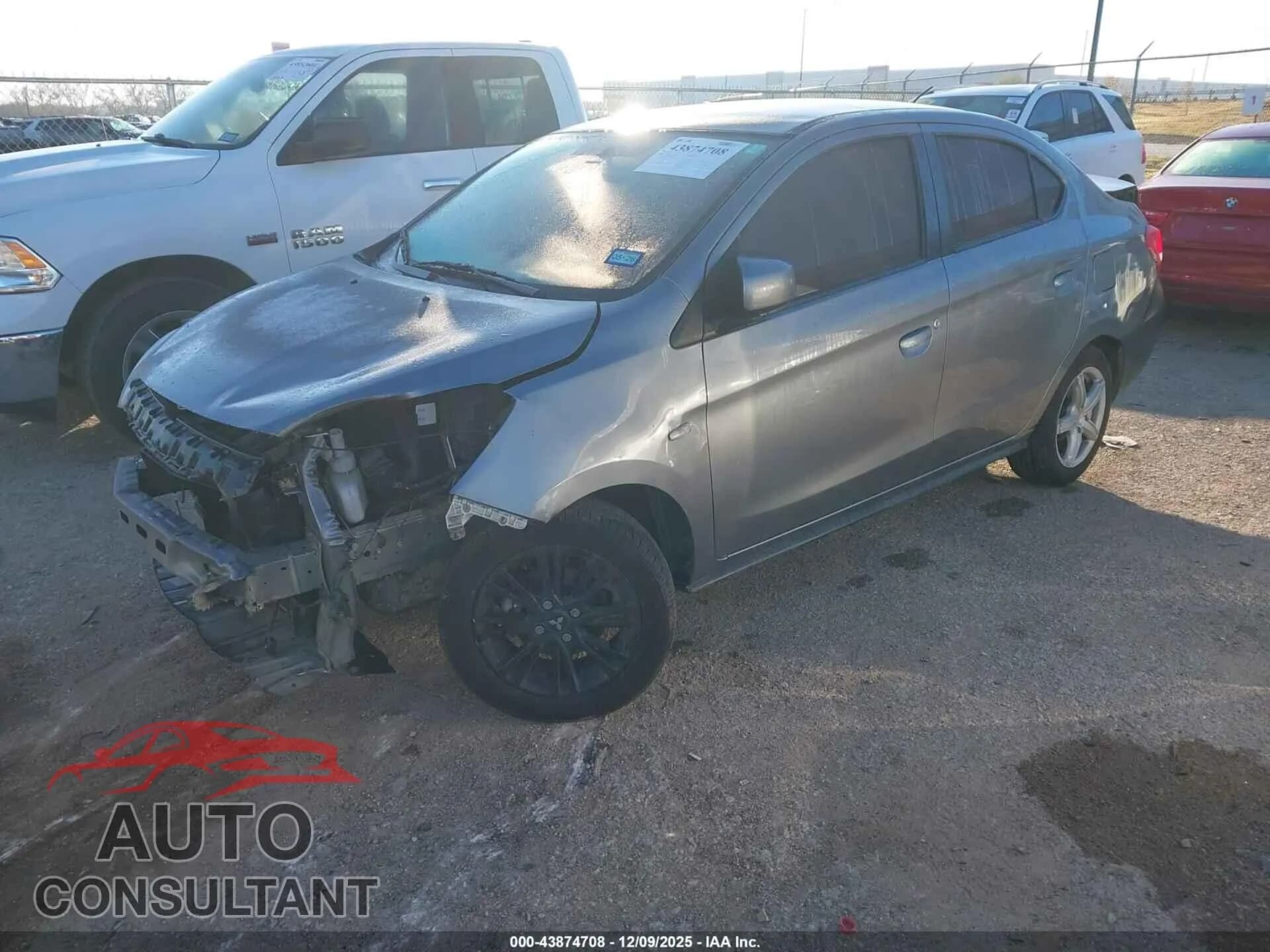 2020 MITSUBISHI MIRAGE G4 Damaged VIN ML32F3FJXLHF05855 – rear exterior 2020 MITSUBISHI MIRAGE G4 Damaged VIN ML32F3FJXLHF05855 – rear exterior