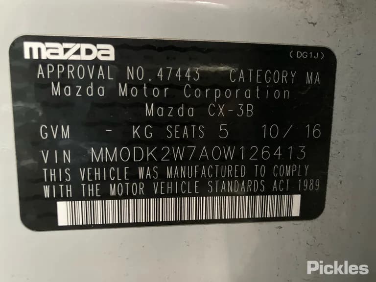 2016 Mazda CX-3 Used VIN MM0DK2W7A0W126413 – undercarriage 2016 Mazda CX-3 Used VIN MM0DK2W7A0W126413 – undercarriage