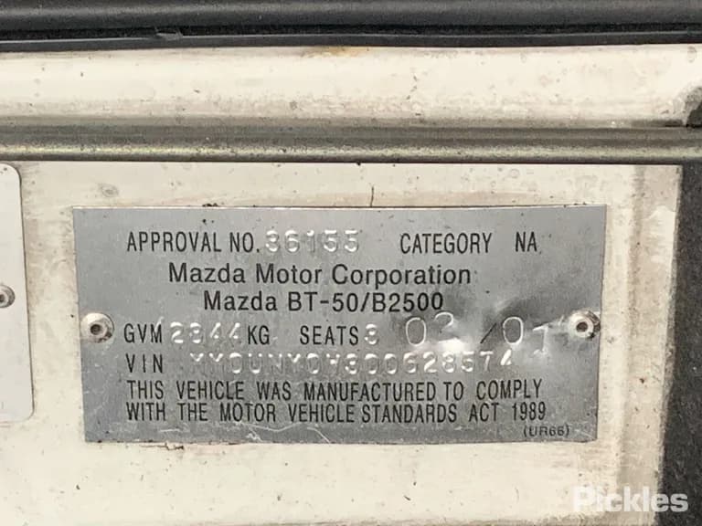2007 Mazda BT-50 Used VIN MM0UNY0W300628574 – front exterior 2007 Mazda BT-50 Used VIN MM0UNY0W300628574 – front exterior