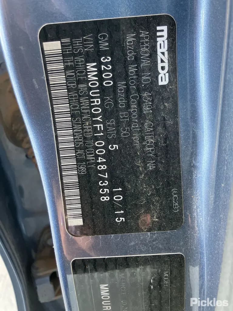 2015 Mazda BT-50 Used VIN MM0UR0YF100487358 – photo 25 2015 Mazda BT-50 Used VIN MM0UR0YF100487358 – photo 25