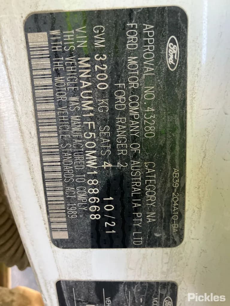 2021 Ford Ranger Used VIN MNAUM1F50MW188668 – engine bay 2021 Ford Ranger Used VIN MNAUM1F50MW188668 – engine bay