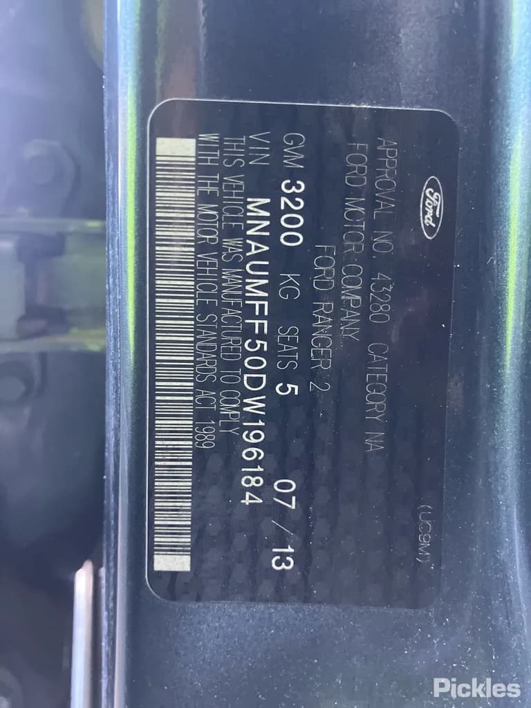 2013 Ford Ranger Used VIN MNAUMFF50DW196184 – dashboard 2013 Ford Ranger Used VIN MNAUMFF50DW196184 – dashboard