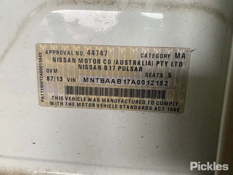 2013 Nissan Pulsar Used VIN MNTBAAB17A0012152 – photo 23 2013 Nissan Pulsar Used VIN MNTBAAB17A0012152 – photo 23