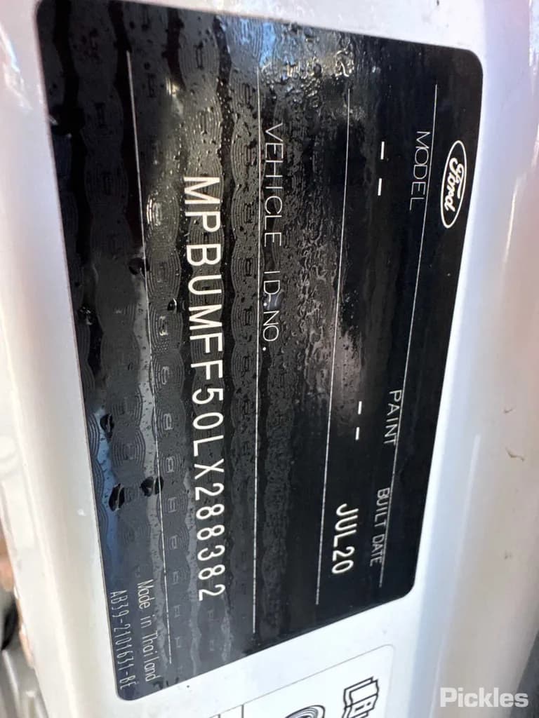 2020 Ford Ranger Used VIN MPBUMFF50LX288382 – engine bay 2020 Ford Ranger Used VIN MPBUMFF50LX288382 – engine bay