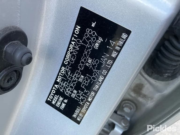 2014 Toyota Corolla Used VIN MR053REH205253269 – trunk area 2014 Toyota Corolla Used VIN MR053REH205253269 – trunk area