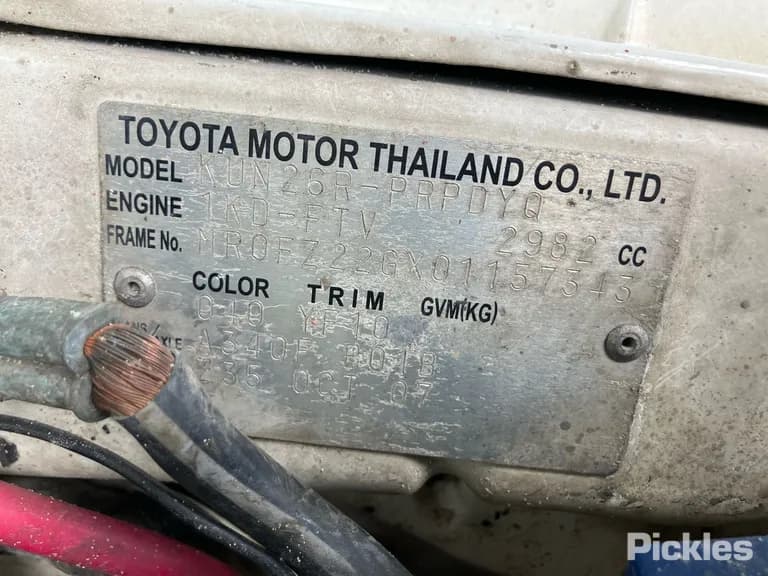 2007 Toyota Hilux Used VIN MR0FZ22GX01157343 – dashboard 2007 Toyota Hilux Used VIN MR0FZ22GX01157343 – dashboard