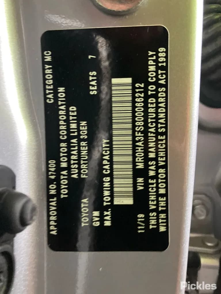 2019 Toyota Fortuner Used VIN MR0HA3FS800066212 – photo 21 2019 Toyota Fortuner Used VIN MR0HA3FS800066212 – photo 21