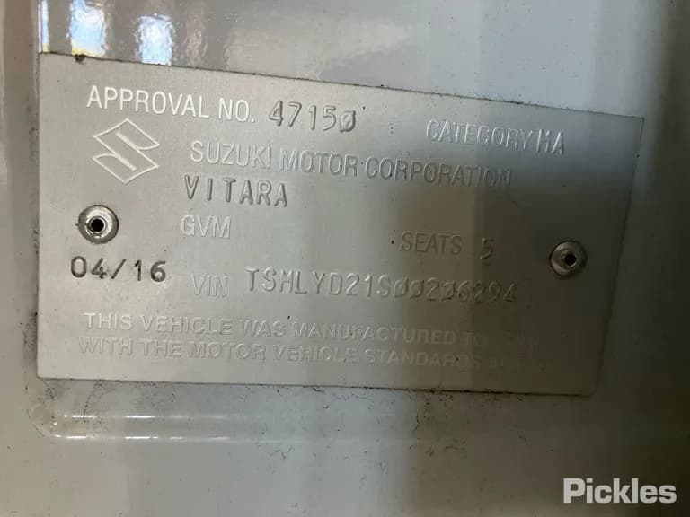 2016 Suzuki Vitara Used VIN TSMLYD21S00206294 – undercarriage 2016 Suzuki Vitara Used VIN TSMLYD21S00206294 – undercarriage