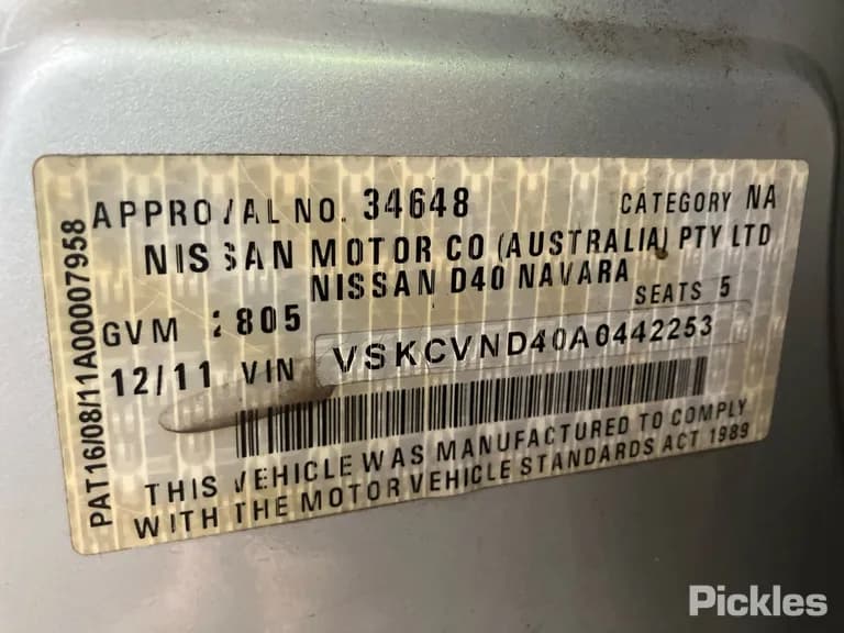2011 Nissan Navara Used VIN VSKCVND40A0442253 – photo 23 2011 Nissan Navara Used VIN VSKCVND40A0442253 – photo 23