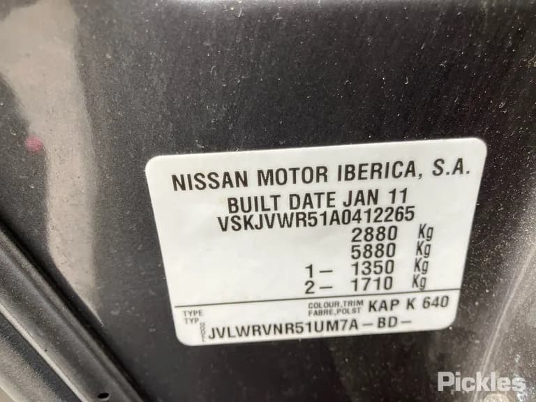 2011 Nissan Pathfinder - VIN VSKJVWR51A0412265 2011 Nissan Pathfinder VIN VSKJVWR51A0412265