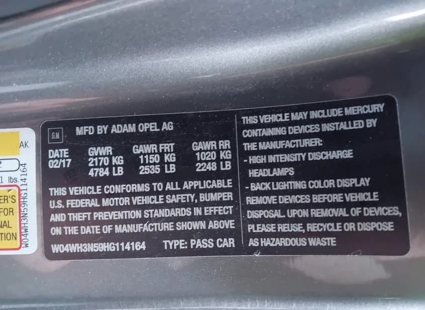 2017 BUICK Cascada Used VIN W04WH3N59HG114164 – photo 14 2017 BUICK Cascada Used VIN W04WH3N59HG114164 – photo 14