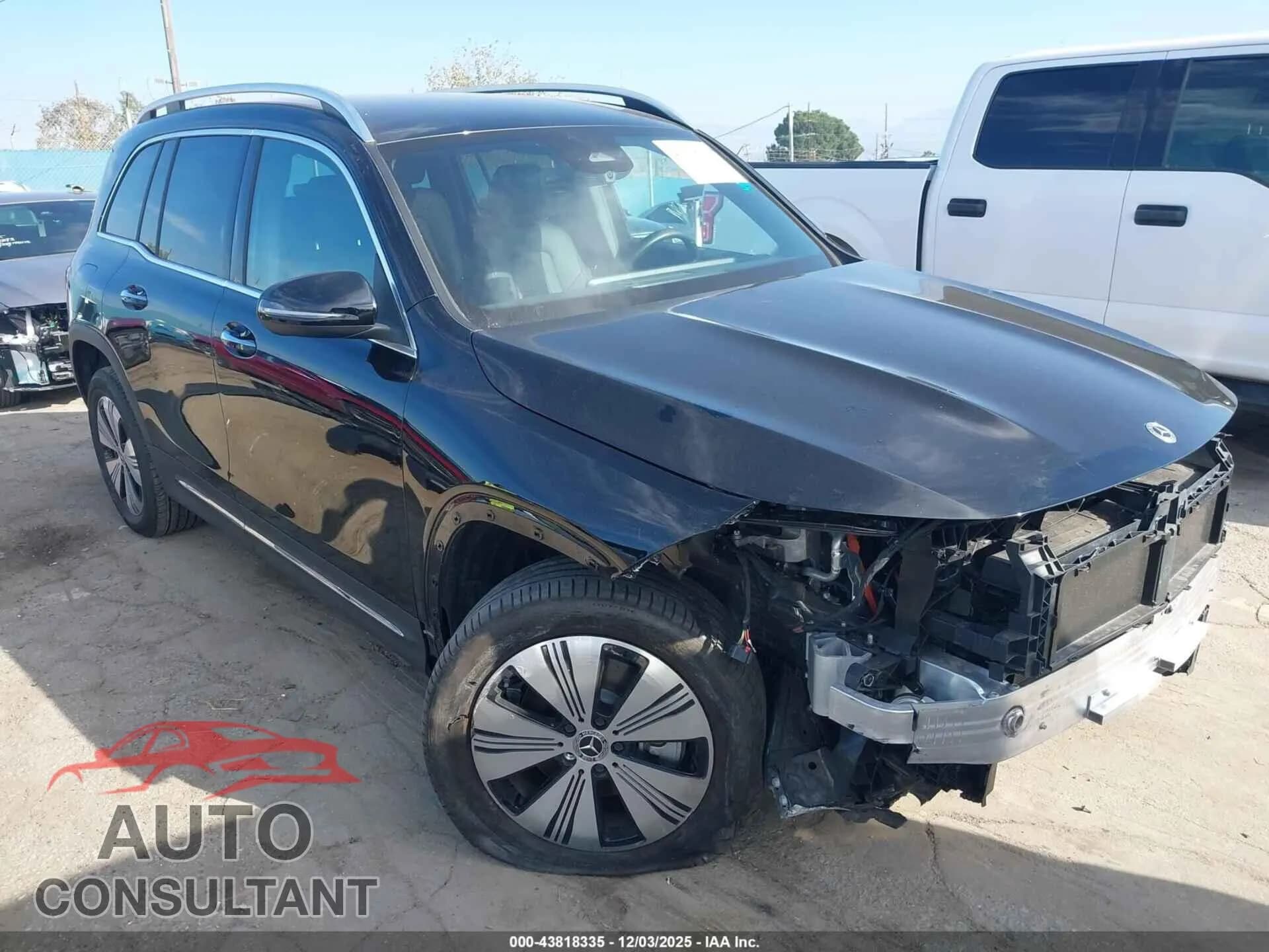2024 MERCEDES-BENZ EQB 250 SUV Damaged VIN W1N9M0CB6RN109628 – front exterior 2024 MERCEDES-BENZ EQB 250 SUV Damaged VIN W1N9M0CB6RN109628 – front exterior