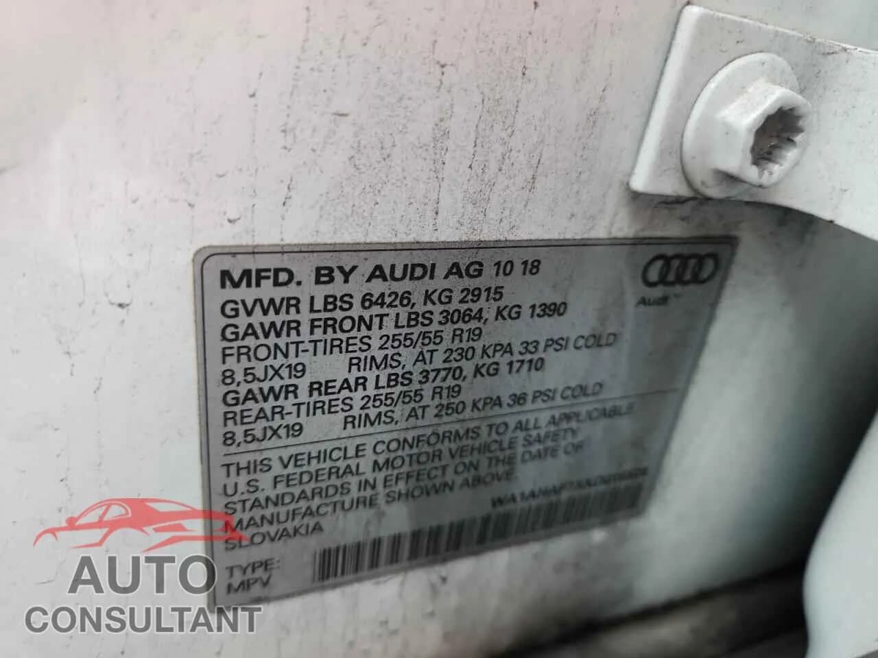 2019 AUDI Q7 Damaged VIN WA1AHAF7XKD016526 – photo 12 2019 AUDI Q7 Damaged VIN WA1AHAF7XKD016526 – photo 12