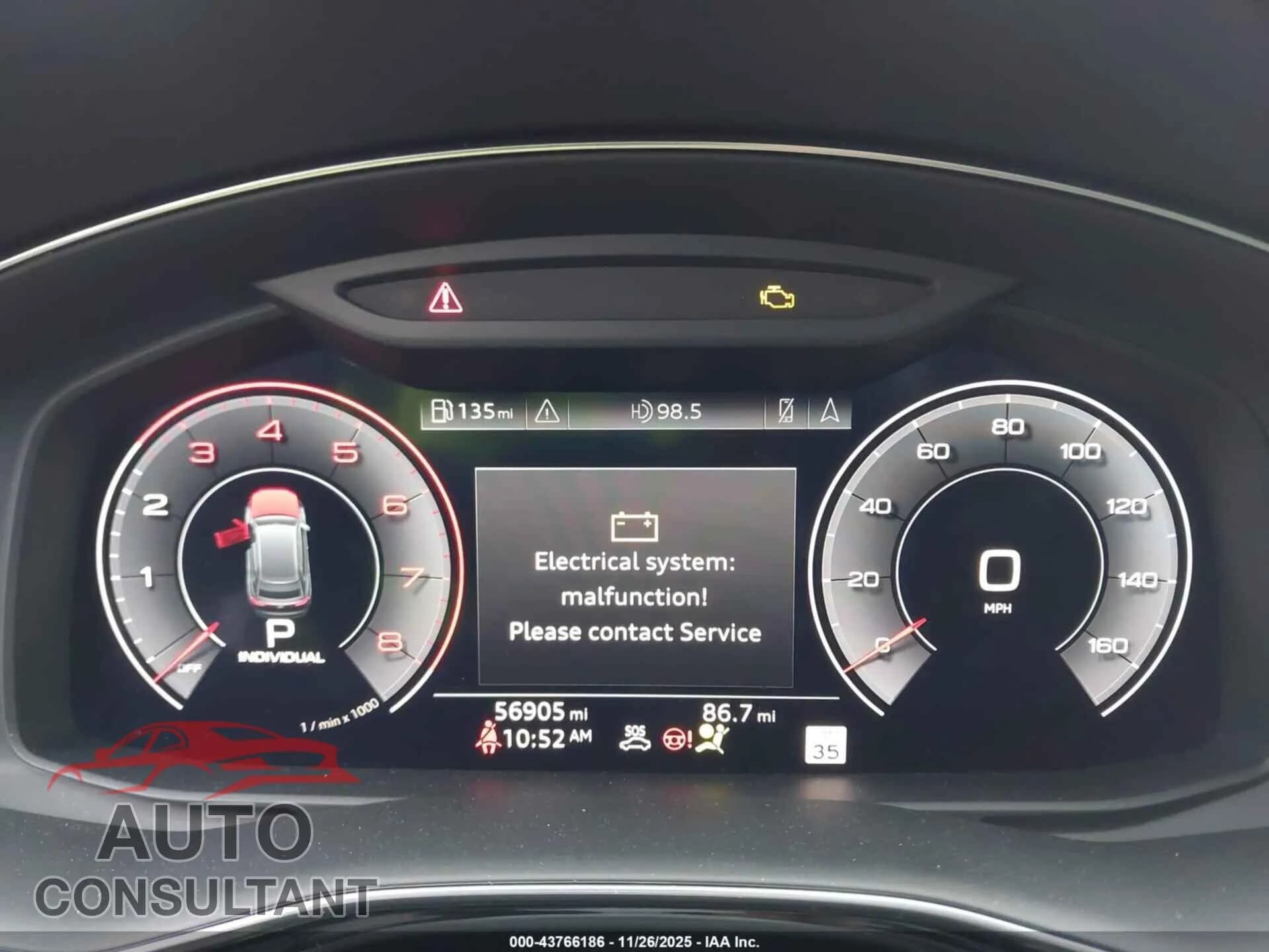 2020 AUDI Q8 Damaged VIN WA1CVAF13LD020156 – exterior detail 2020 AUDI Q8 Damaged VIN WA1CVAF13LD020156 – exterior detail