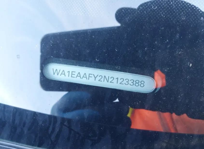 2022 AUDI Q5 Used VIN WA1EAAFY2N2123388 – odometer reading 2022 AUDI Q5 Used VIN WA1EAAFY2N2123388 – odometer reading