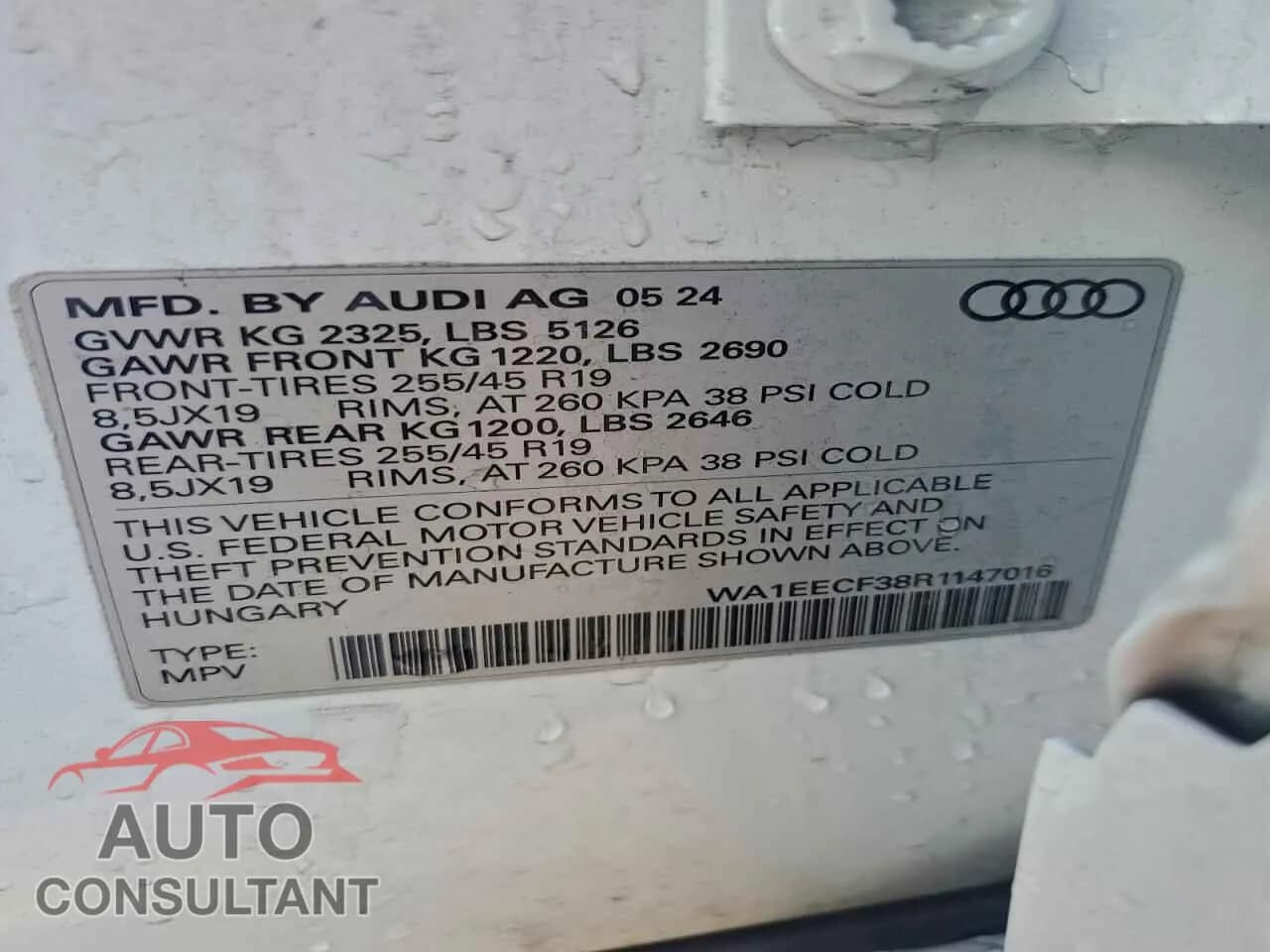 2024 AUDI Q3 Damaged VIN WA1EECF38R1147016 – photo 13 2024 AUDI Q3 Damaged VIN WA1EECF38R1147016 – photo 13