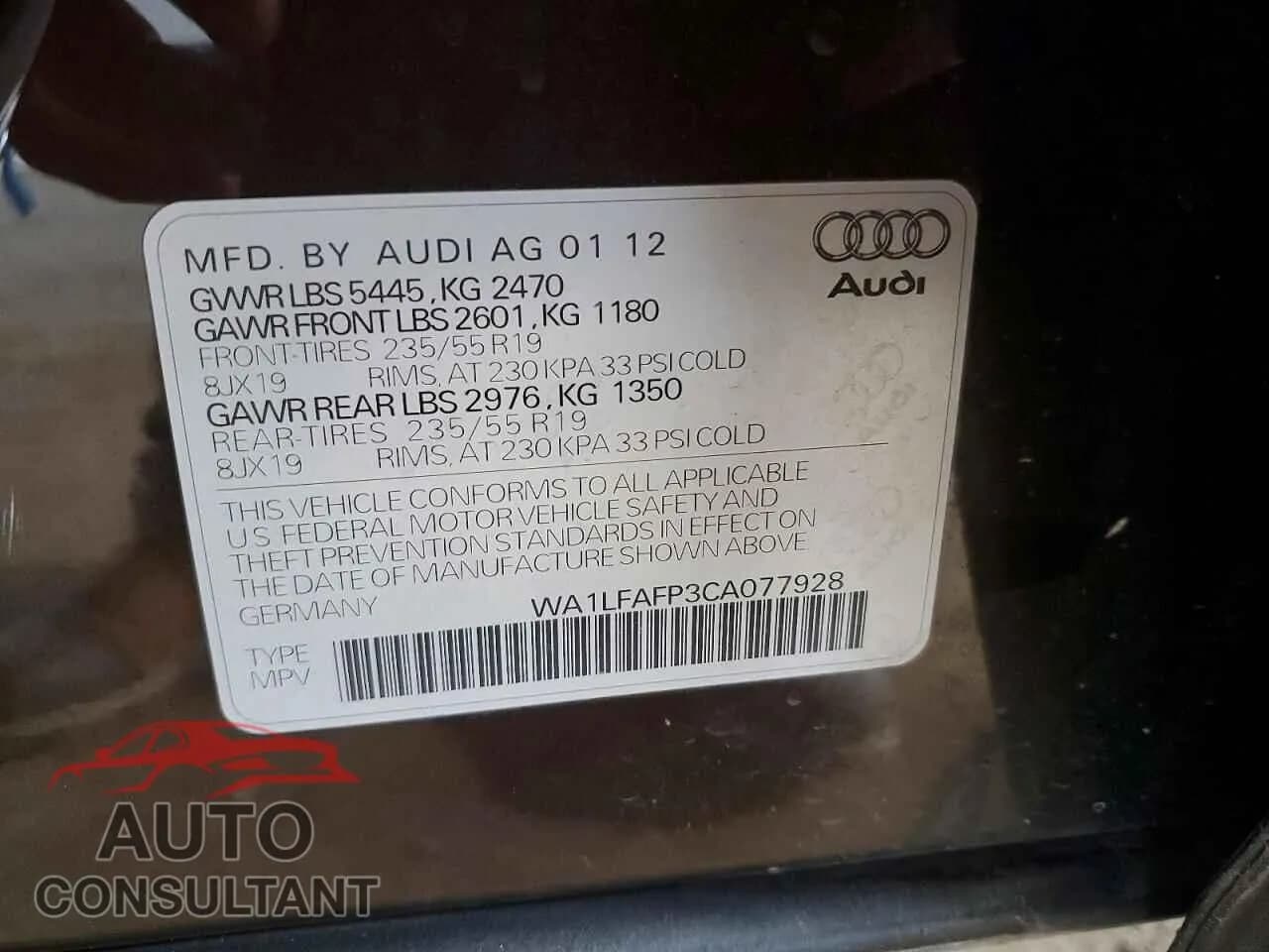 2012 AUDI Q5 Used VIN WA1LFAFP3CA077928 – photo 12 2012 AUDI Q5 Used VIN WA1LFAFP3CA077928 – photo 12