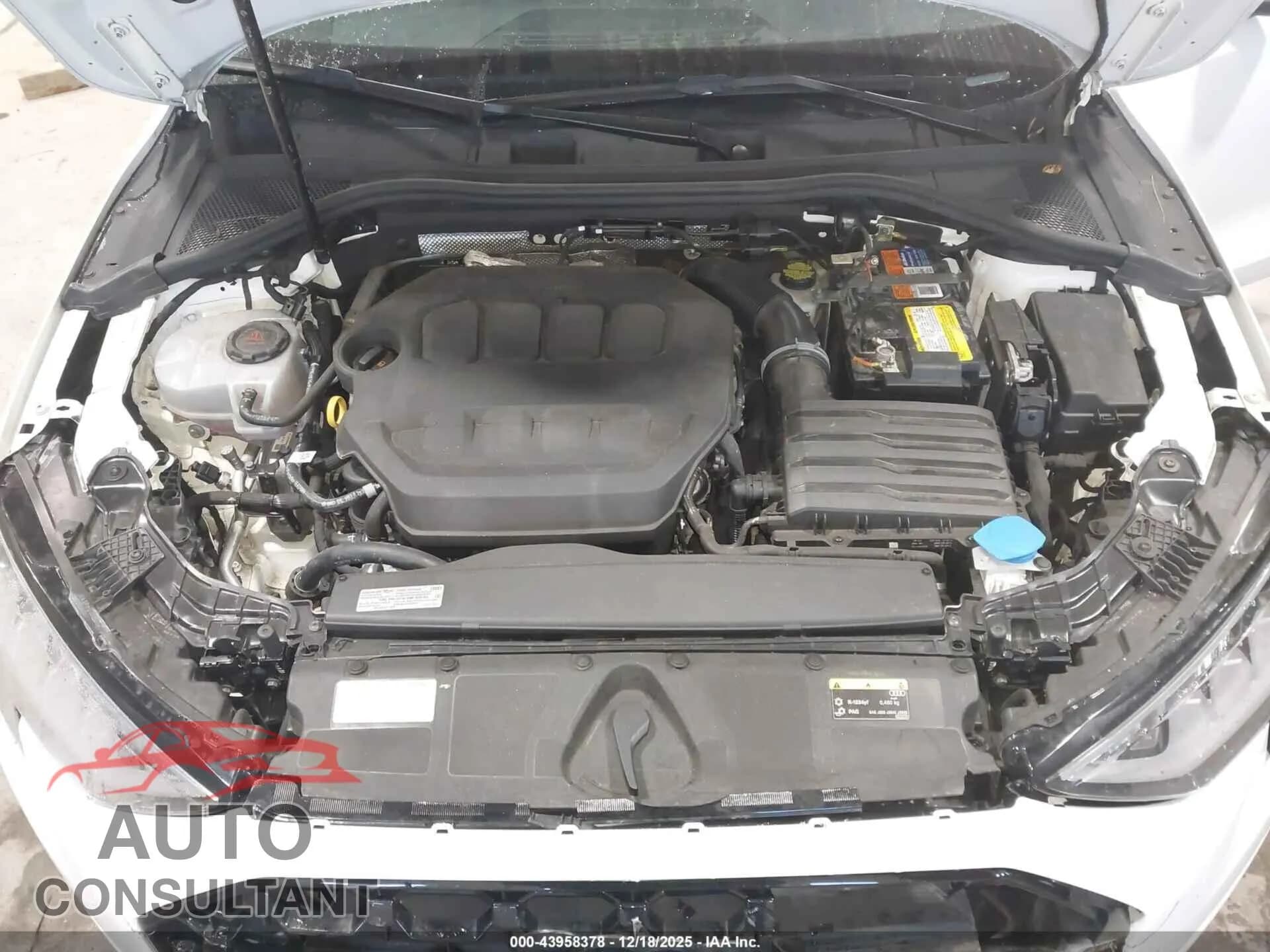 2022 AUDI A3 Damaged VIN WAUAUDGY2NA033558 – odometer reading 2022 AUDI A3 Damaged VIN WAUAUDGY2NA033558 – odometer reading