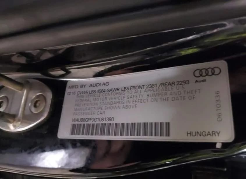 2016 AUDI A3 Used VIN WAUB8GFF0G1081380 – interior seats 2016 AUDI A3 Used VIN WAUB8GFF0G1081380 – interior seats