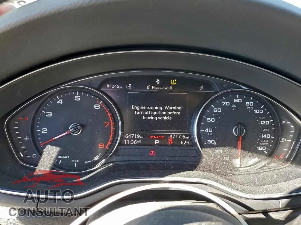 2019 AUDI A4 Damaged VIN WAUGMAF41KN021686 – trunk area 2019 AUDI A4 Damaged VIN WAUGMAF41KN021686 – trunk area