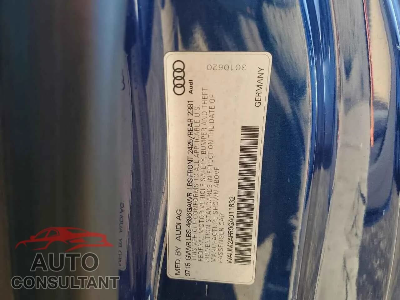 2016 AUDI A5 Damaged VIN WAUM2AFR9GA011832 – photo 12 2016 AUDI A5 Damaged VIN WAUM2AFR9GA011832 – photo 12