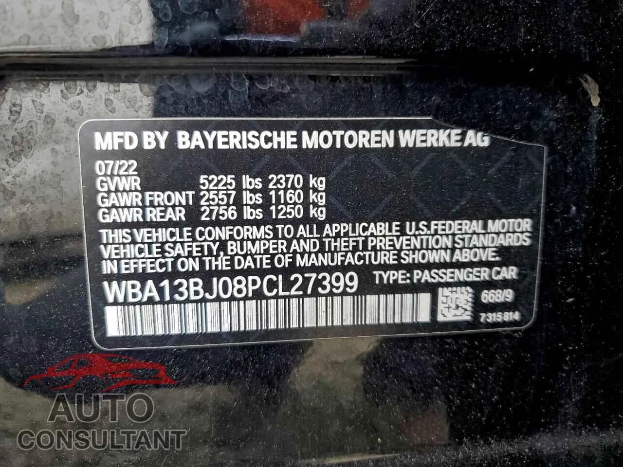 2023 BMW 5 SERIES Damaged VIN WBA13BJ08PCL27399 – photo 12 2023 BMW 5 SERIES Damaged VIN WBA13BJ08PCL27399 – photo 12