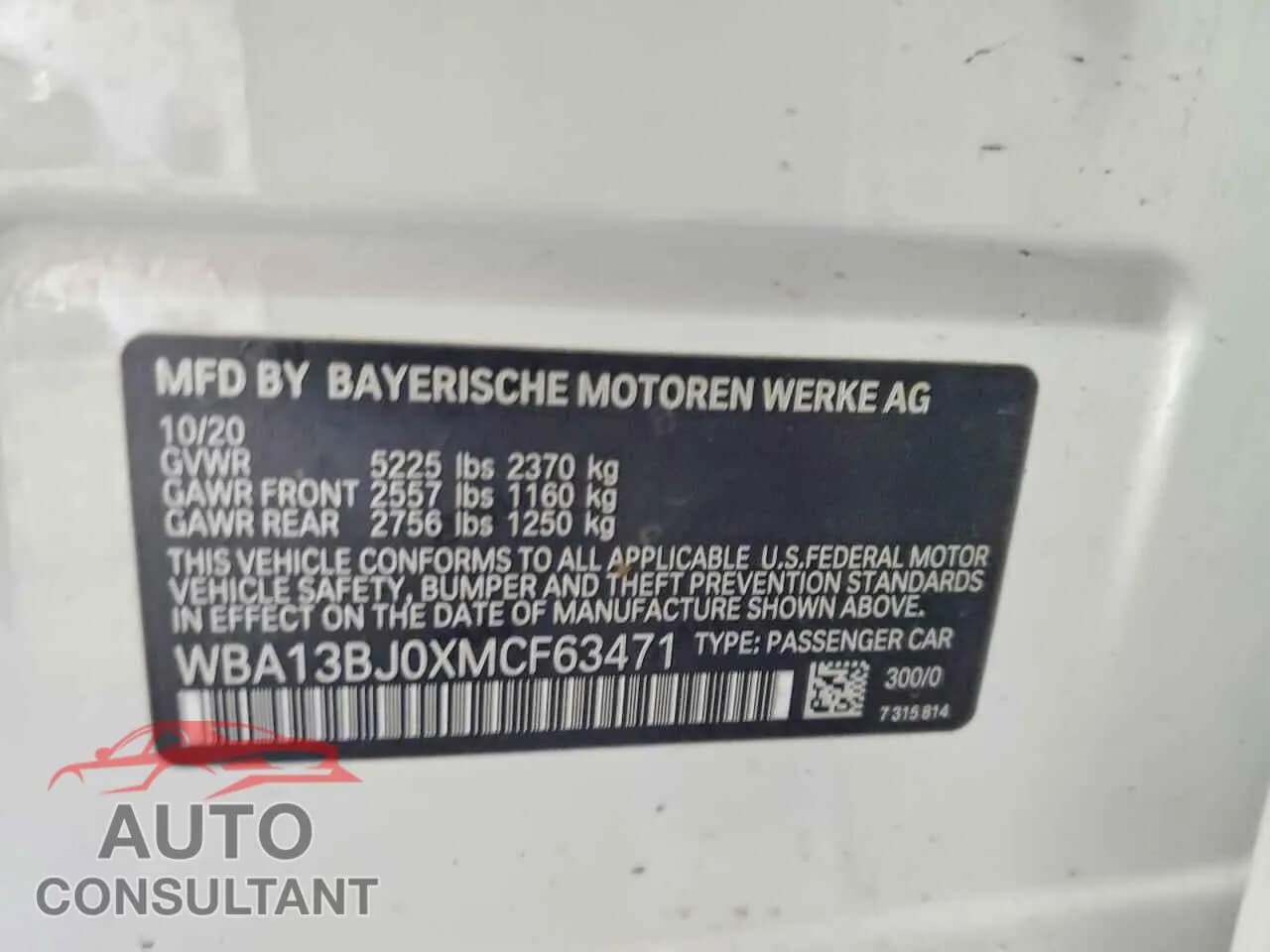 2021 BMW 530 Used VIN WBA13BJ0XMCF63471 – photo 12 2021 BMW 530 Used VIN WBA13BJ0XMCF63471 – photo 12