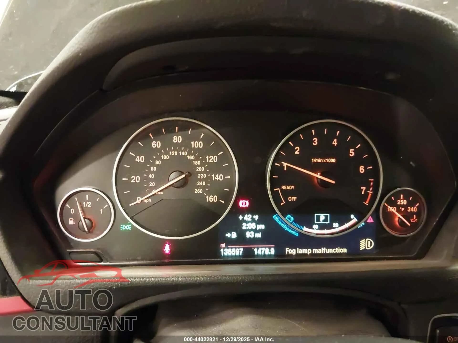 2014 BMW 328I Damaged VIN WBA3B3G57ENR83115 – exterior detail 2014 BMW 328I Damaged VIN WBA3B3G57ENR83115 – exterior detail