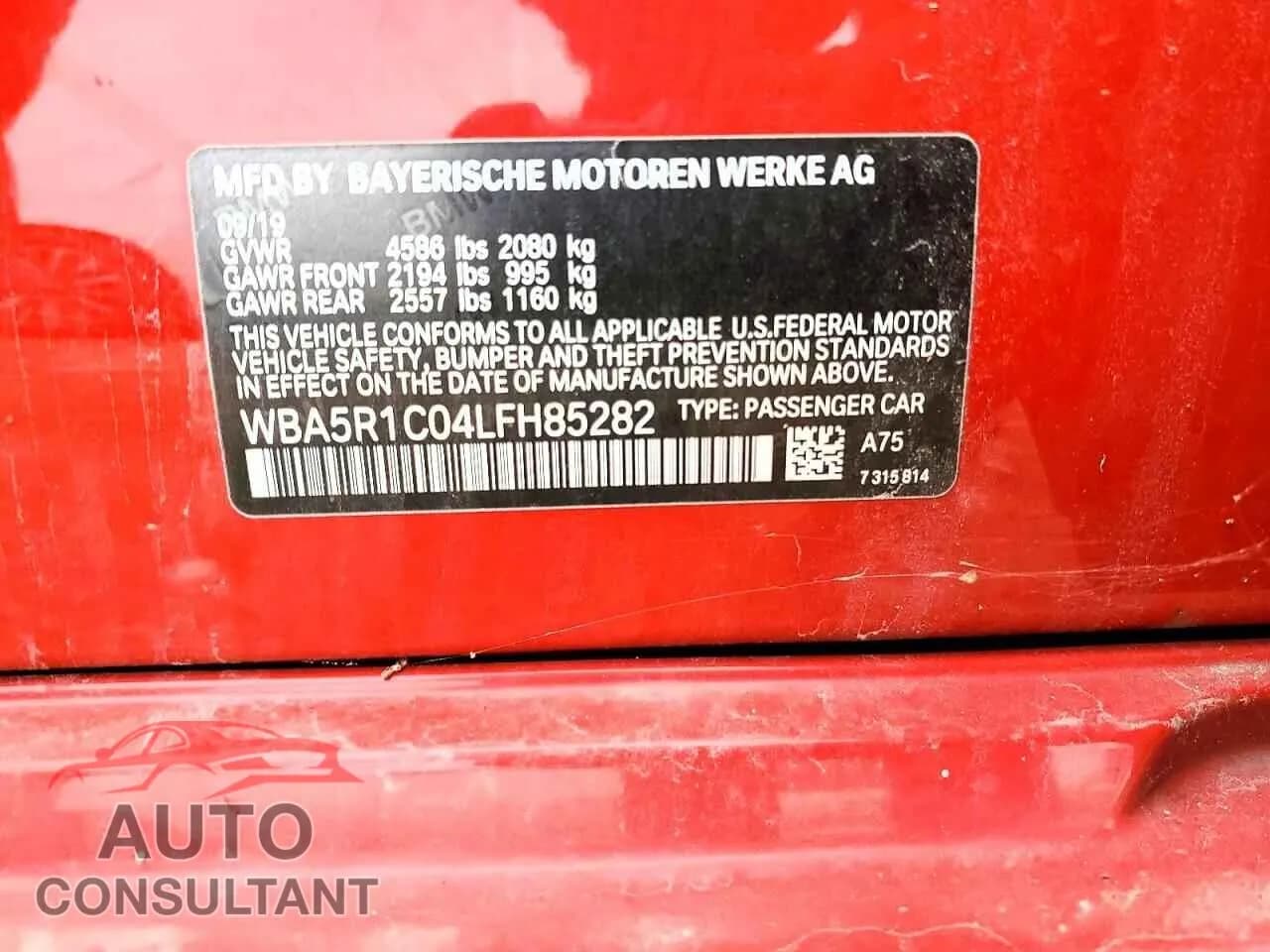 2020 BMW 3 SERIES Damaged VIN WBA5R1C04LFH85282 – photo 12 2020 BMW 3 SERIES Damaged VIN WBA5R1C04LFH85282 – photo 12