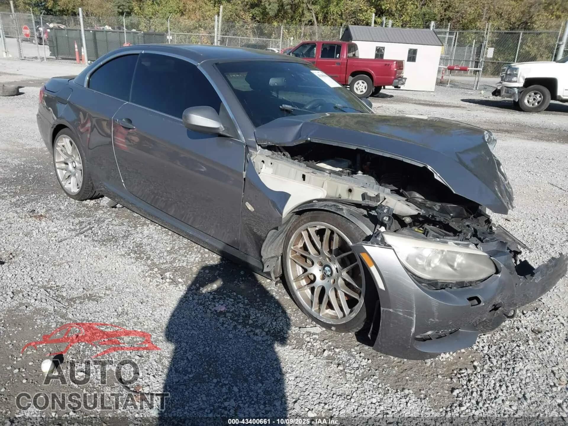 2011 BMW 335I Damaged VIN WBADX7C58BE578959 – front exterior 2011 BMW 335I Damaged VIN WBADX7C58BE578959 – front exterior