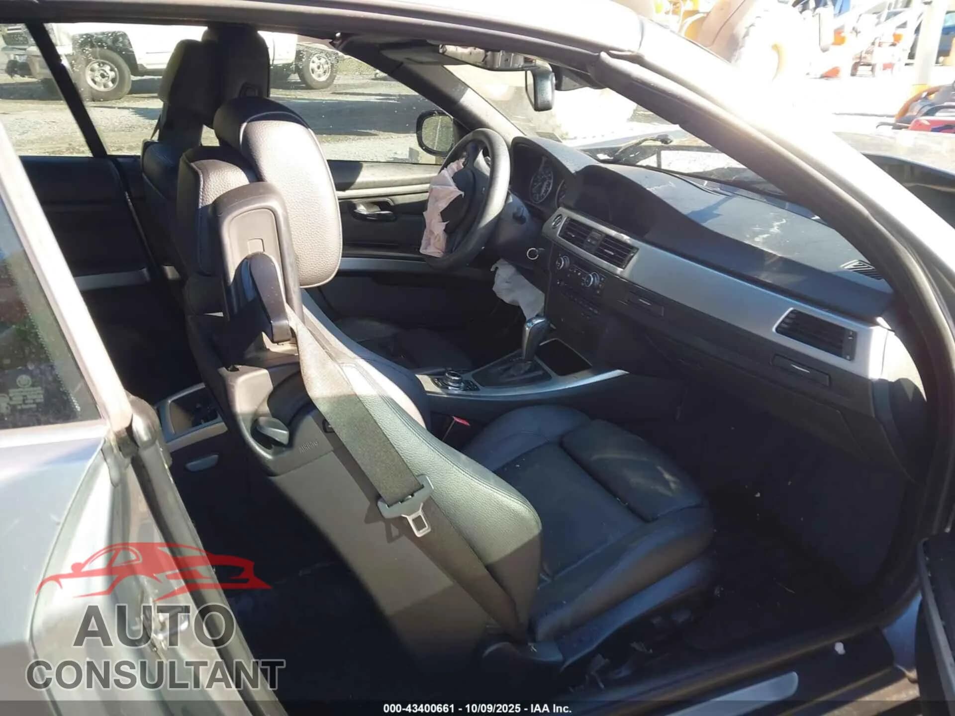 2011 BMW 335I Damaged VIN WBADX7C58BE578959 – interior seats 2011 BMW 335I Damaged VIN WBADX7C58BE578959 – interior seats