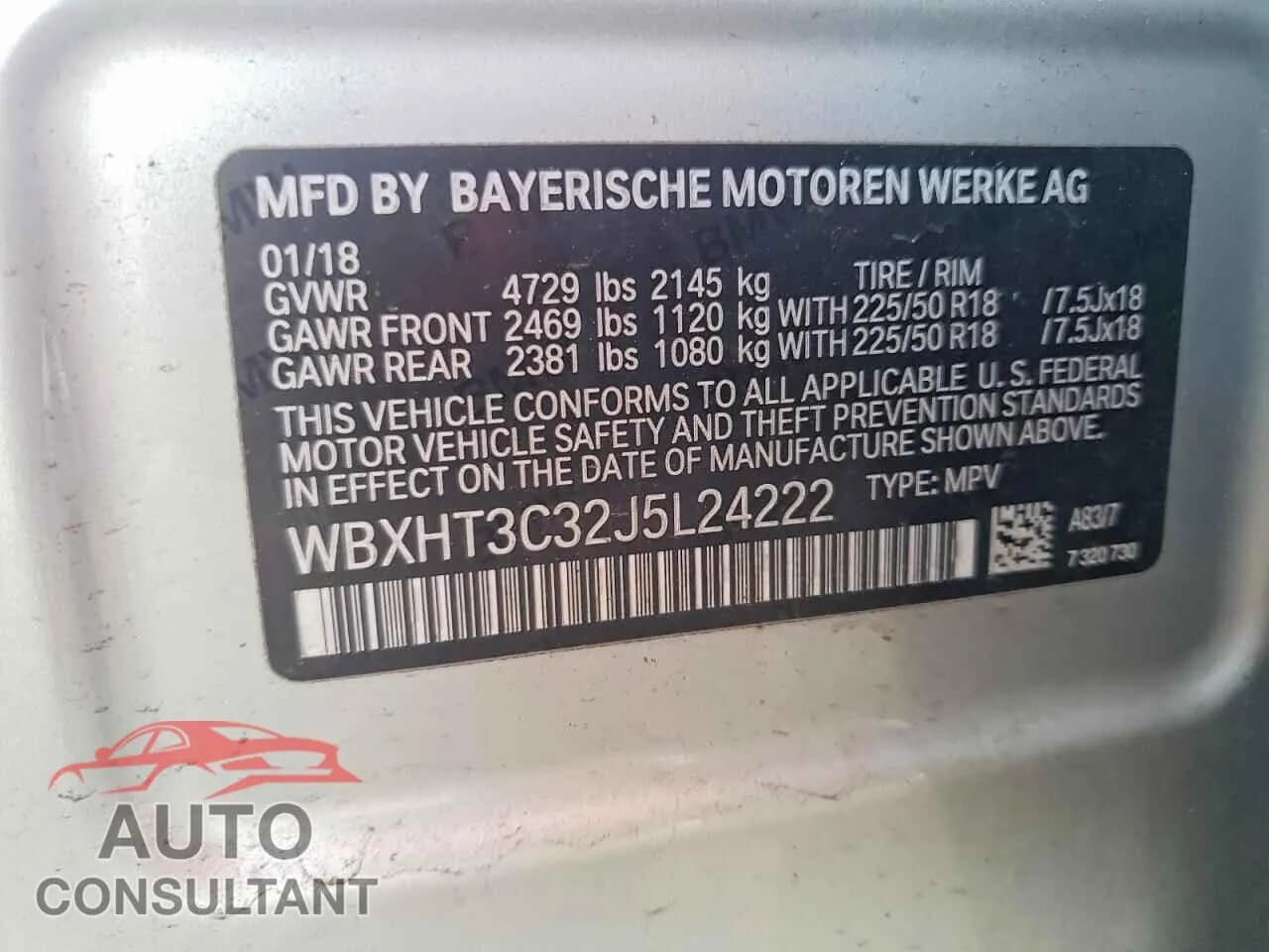 2018 BMW X1 Damaged VIN WBXHT3C32J5L24222 – photo 14 2018 BMW X1 Damaged VIN WBXHT3C32J5L24222 – photo 14