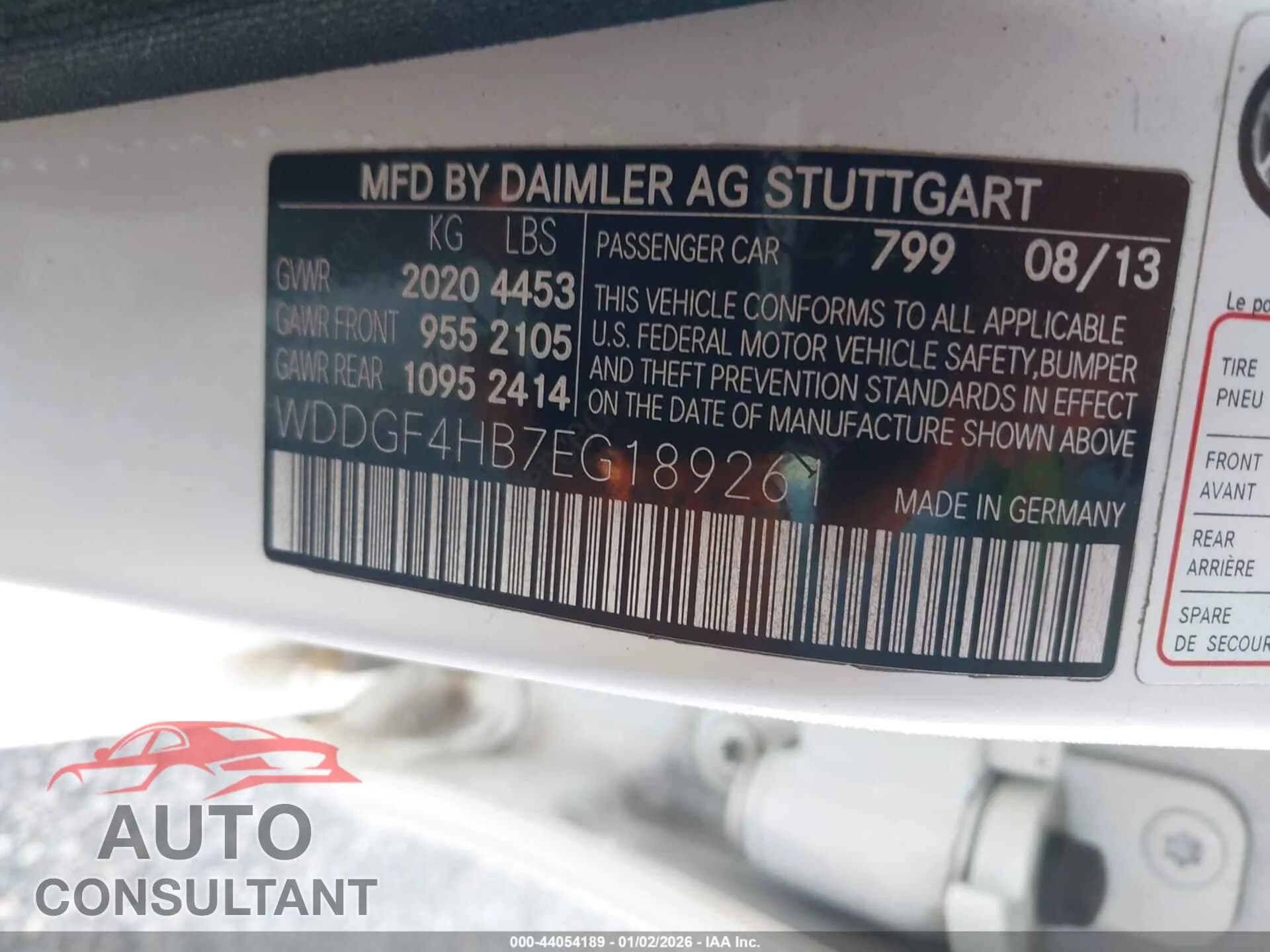 2014 MERCEDES-BENZ C 250 Damaged VIN WDDGF4HB7EG189261 – trunk area 2014 MERCEDES-BENZ C 250 Damaged VIN WDDGF4HB7EG189261 – trunk area